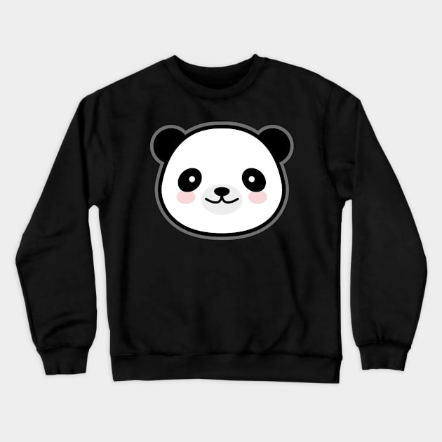 Panda Kawaii Face Crewneck Sweatshirt by ShirtBricks